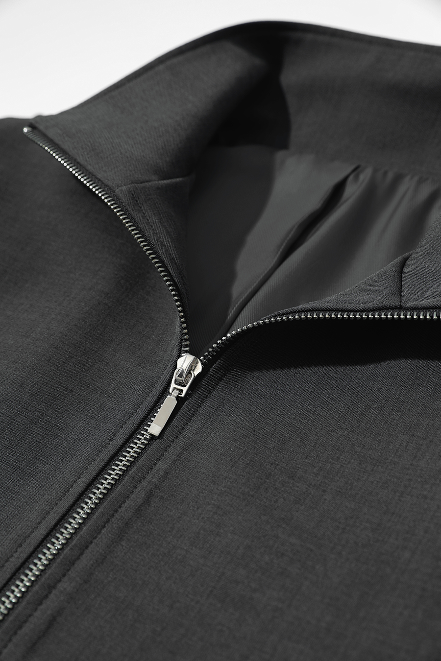 Loose Zip-up Lapel Coat