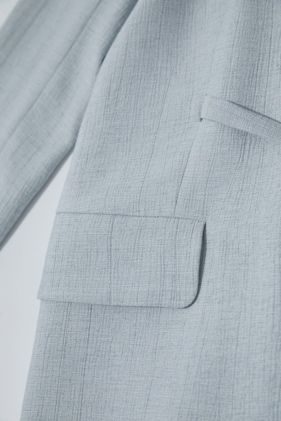 Tie Waist Padded Shoulder Blazer