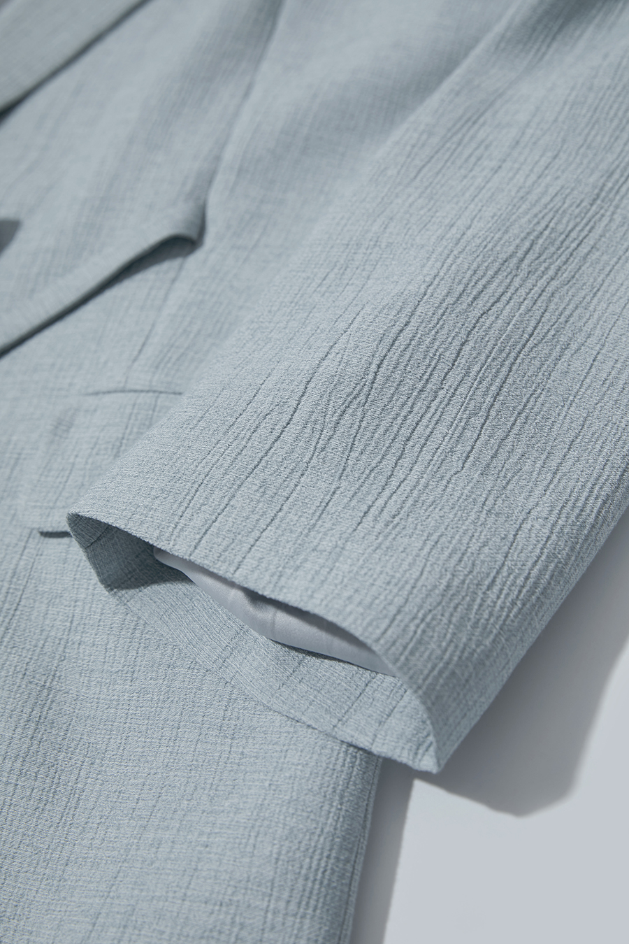 Tie Waist Padded Shoulder Blazer