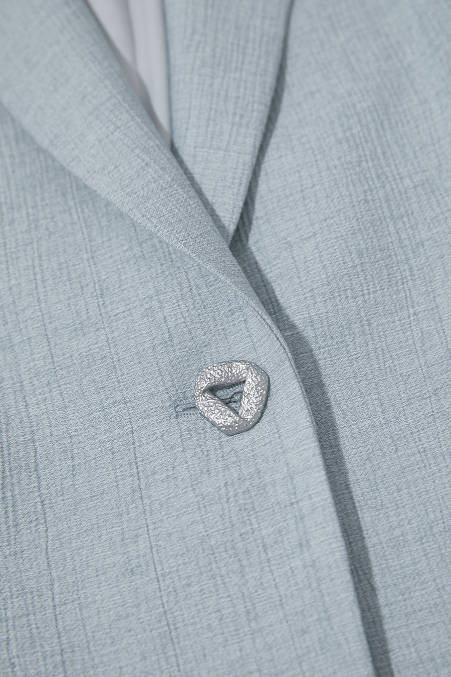 Tie Waist Padded Shoulder Blazer