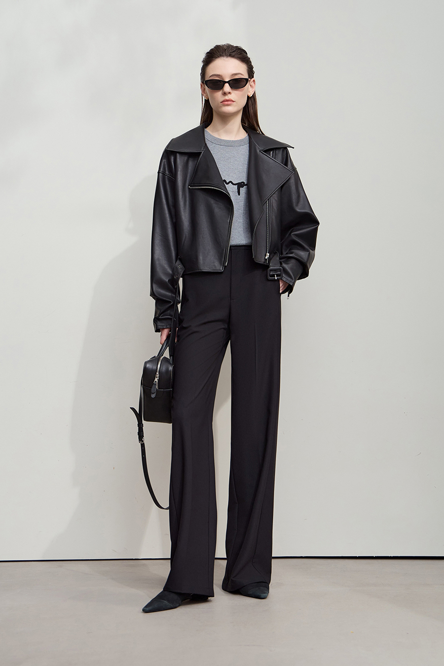 Straight Leg High Waist Wide - leg Long Pants|AMII-AMII.com