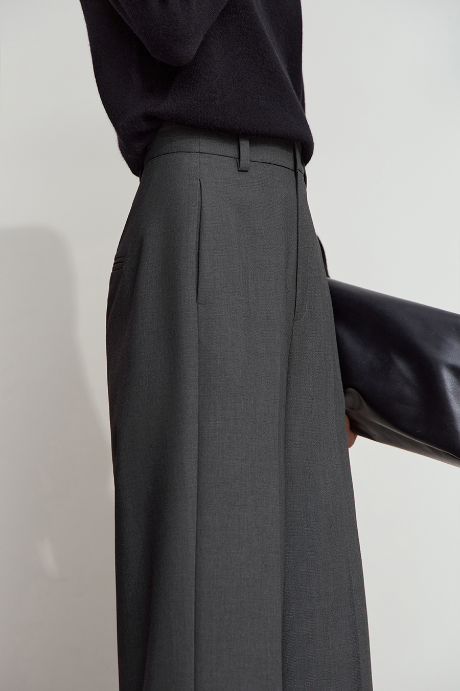 Straight Leg High Waist Wide - leg Long Pants|AMII-AMII.com