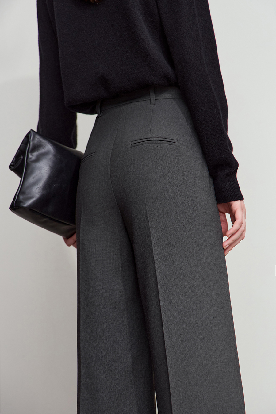 Straight Leg High Waist Wide - leg Long Pants|AMII-AMII.com