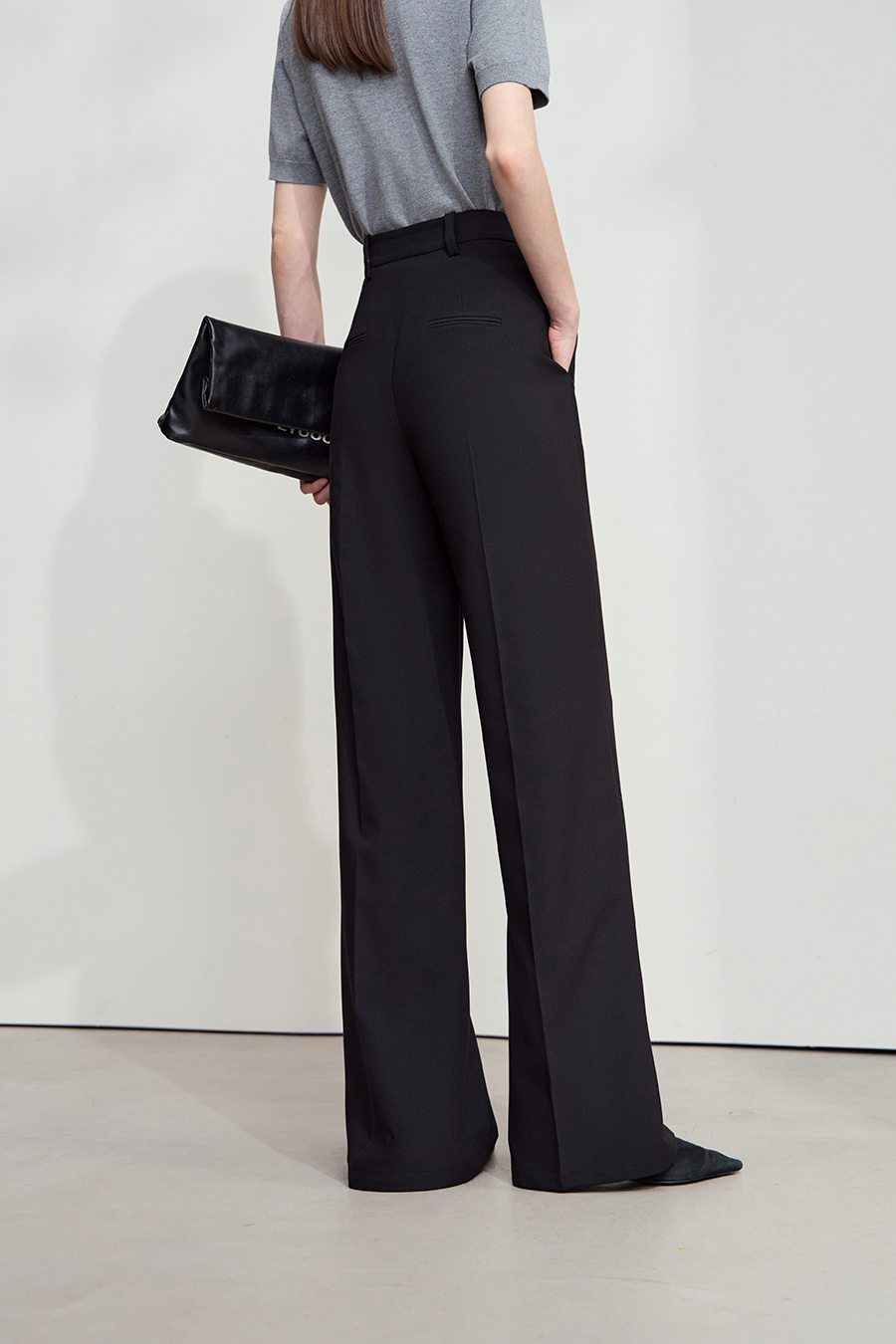 Straight Leg High Waist Wide - leg Long Pants|AMII-AMII.com