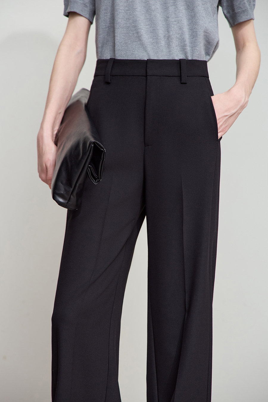 Straight Leg High Waist Wide - leg Long Pants|AMII-AMII.com