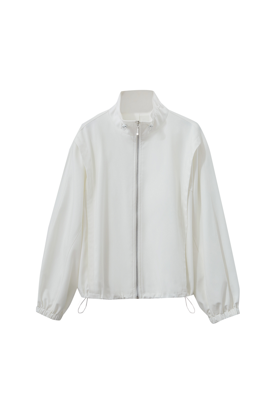 Micro Elastic Stand Collar Zipper Jacket|AMII-AMII.com