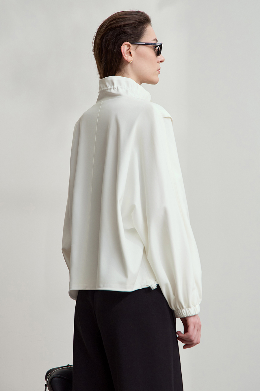 Micro Elastic Stand Collar Zipper Jacket|AMII-AMII.com