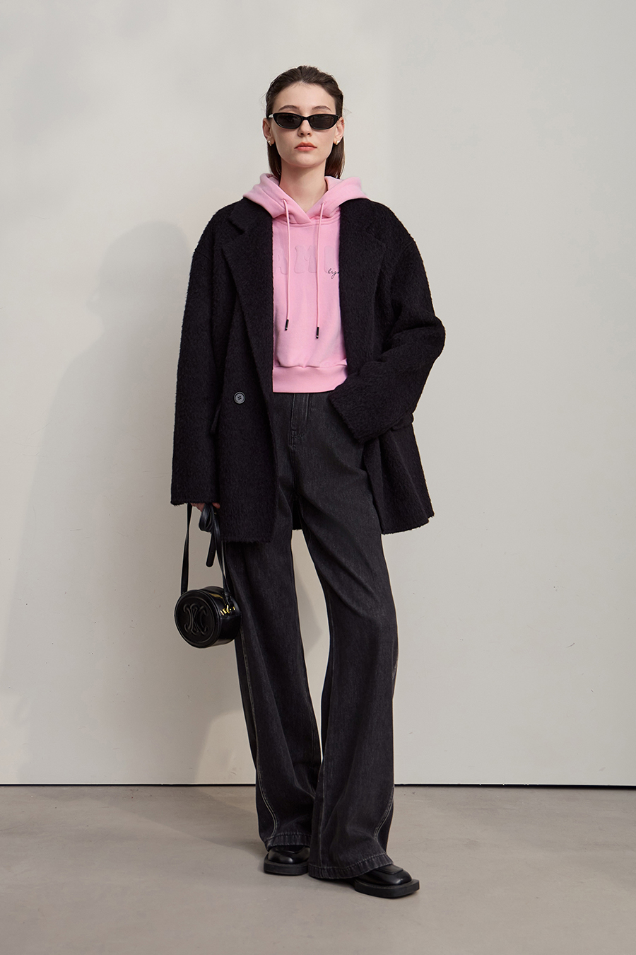 Letter Printed Cropped Sweatshirt