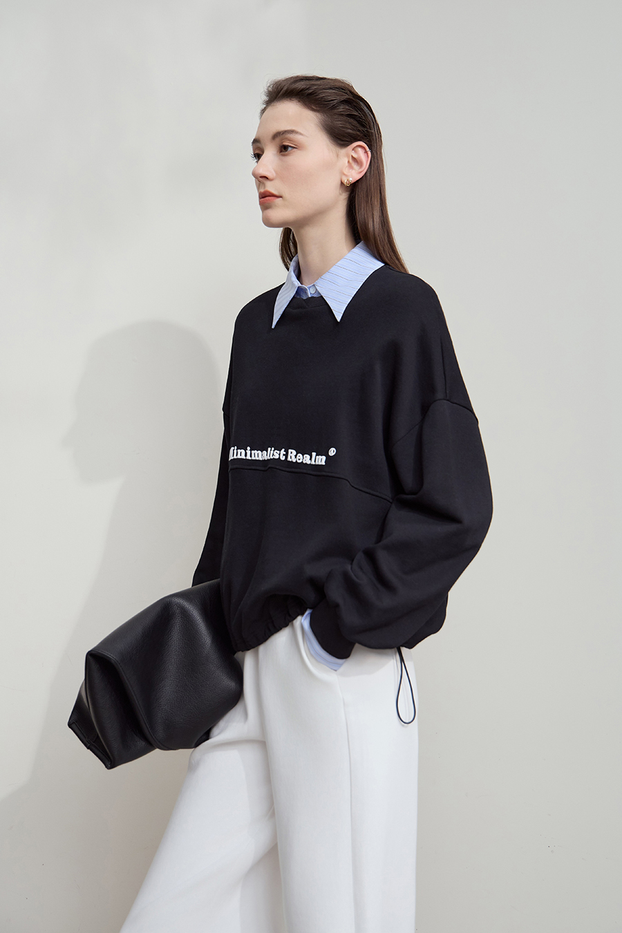 Letter Printed Cotton Sweatshirt