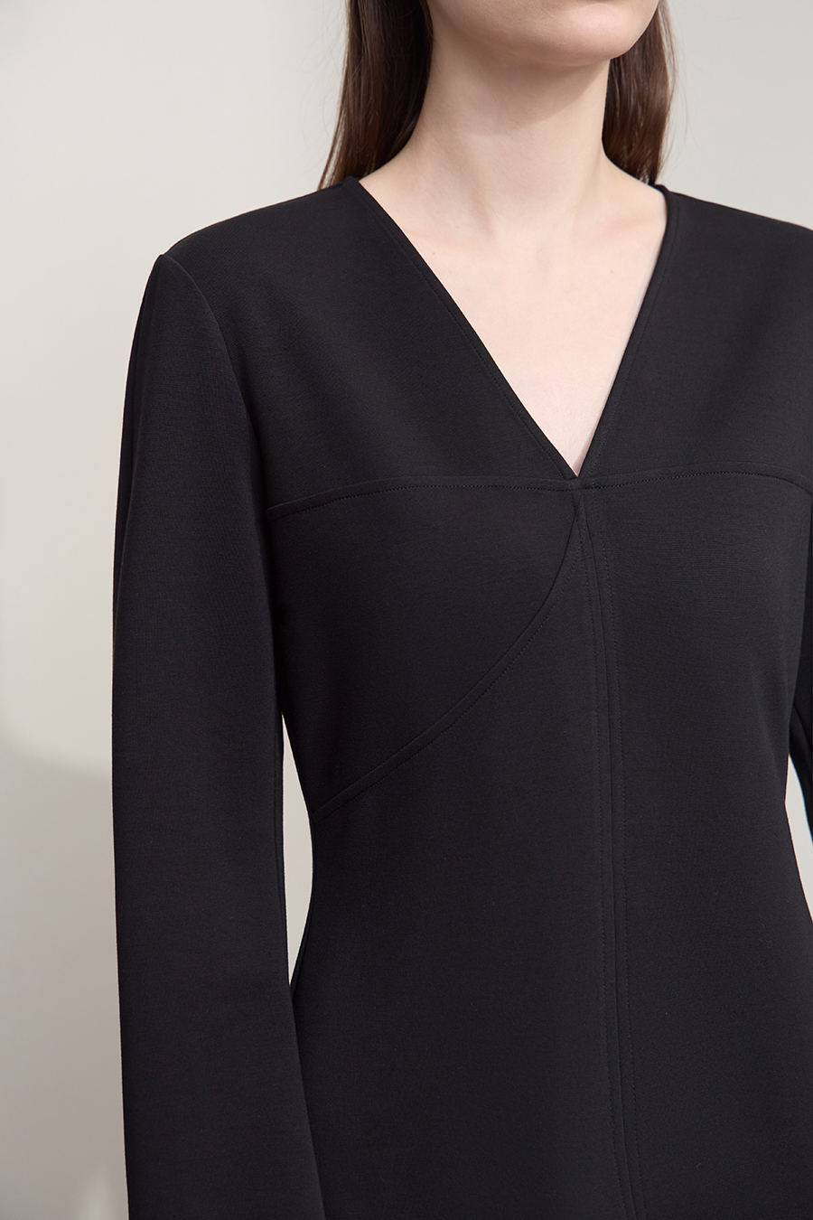 V - Neck Waist - cinching Dress|AMII-AMII.com