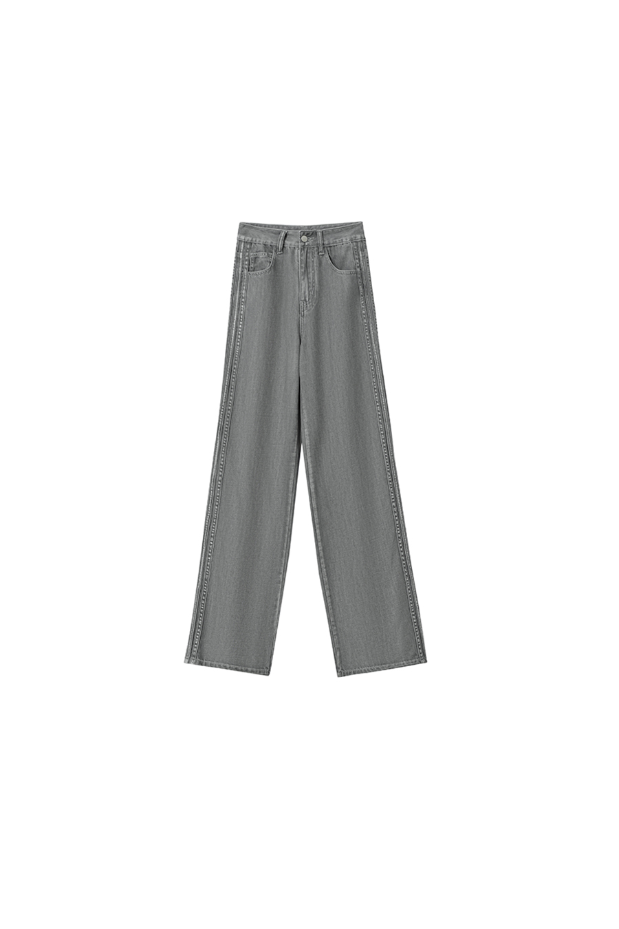 Loose Wide - leg Denim Long Pants|AMII-AMII.com