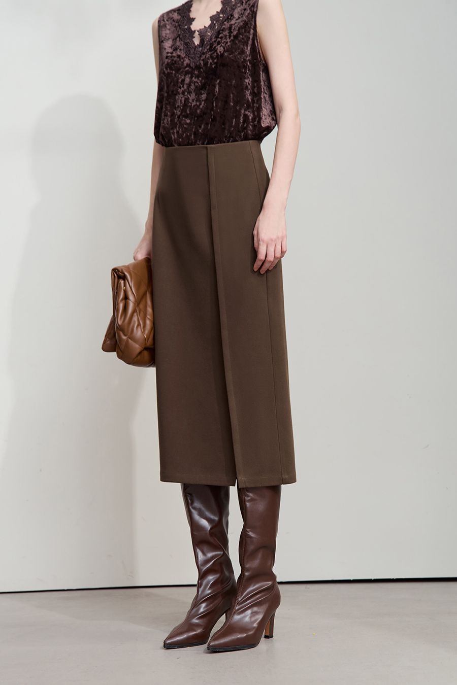 Twill Slightly Brushed Skirt|AMII-AMII.com