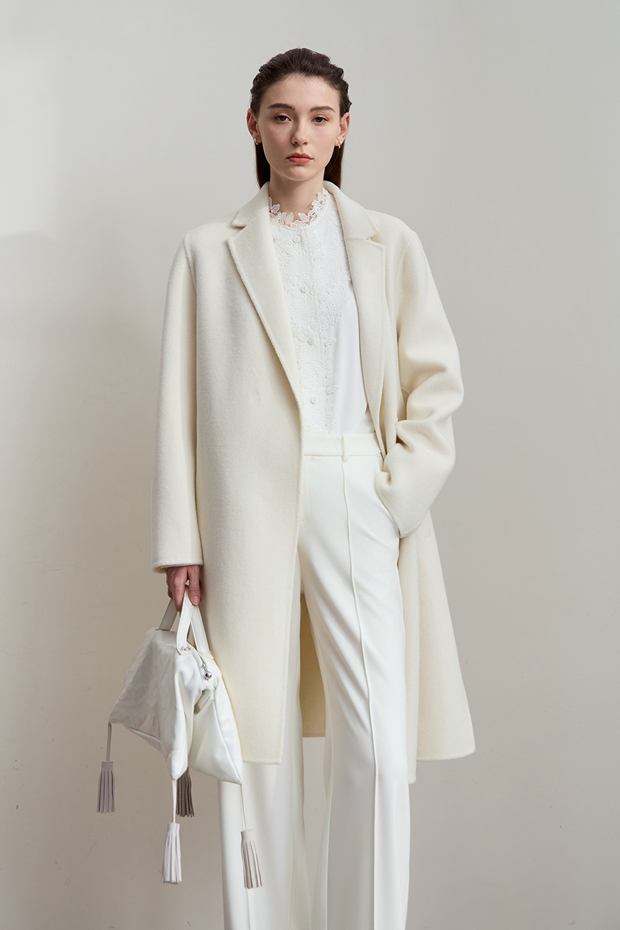 Lace Stand Collar Loose Shirt|AMII-AMII.com