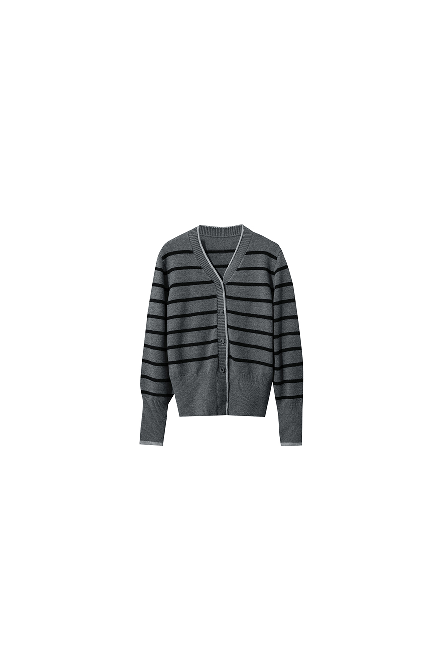 Color Block Striped Knit Cardigan