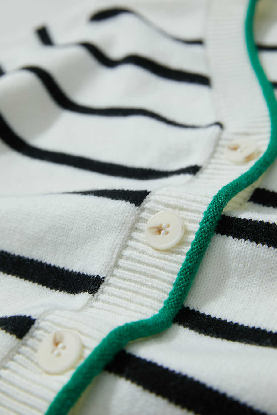 Color Block Striped Knit Cardigan