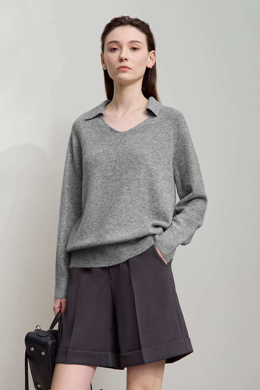 V-neck Loose Sweater