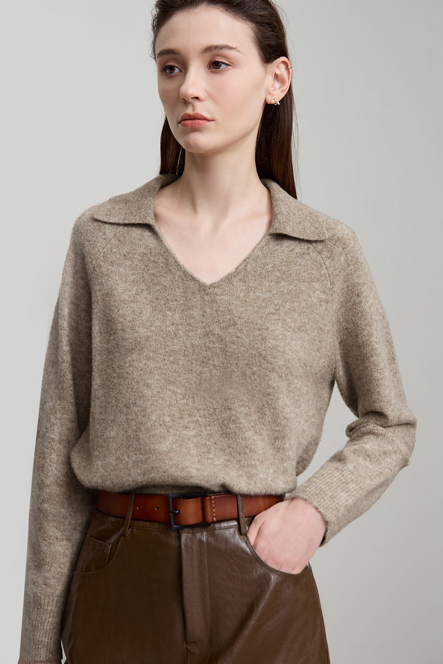 V-neck Loose Sweater