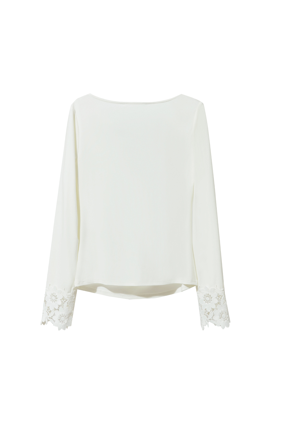 Draped Neck Lace Cuff T-Shirt