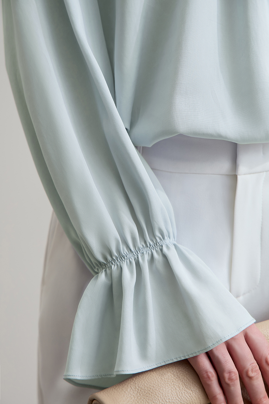 Ruffled Lyocell Shirt