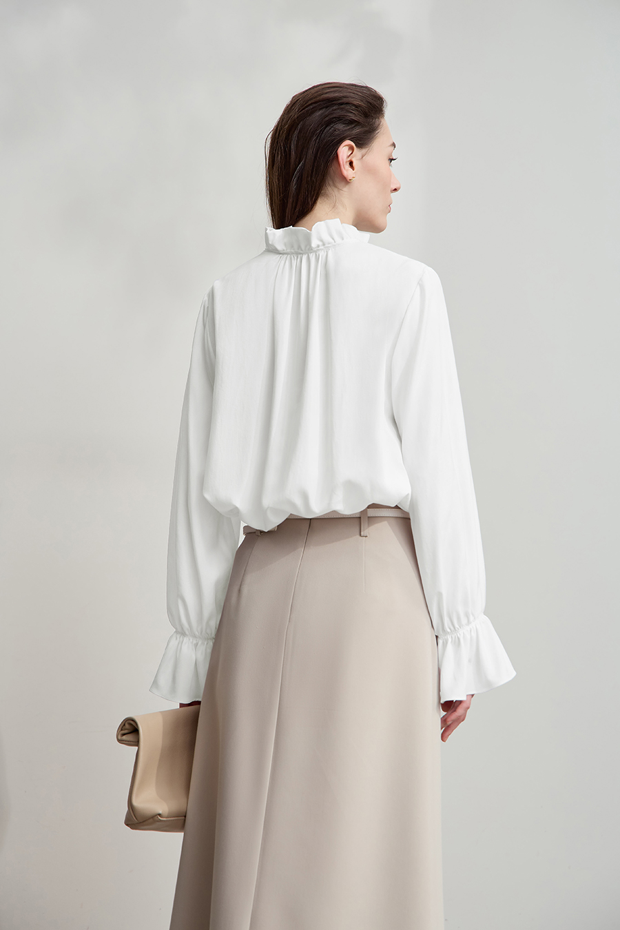 Ruffled Lyocell Shirt