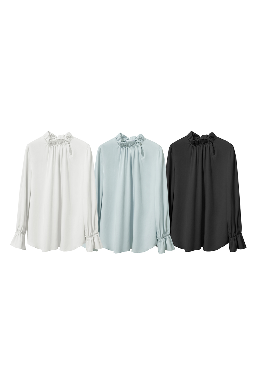Ruffled Lyocell Shirt