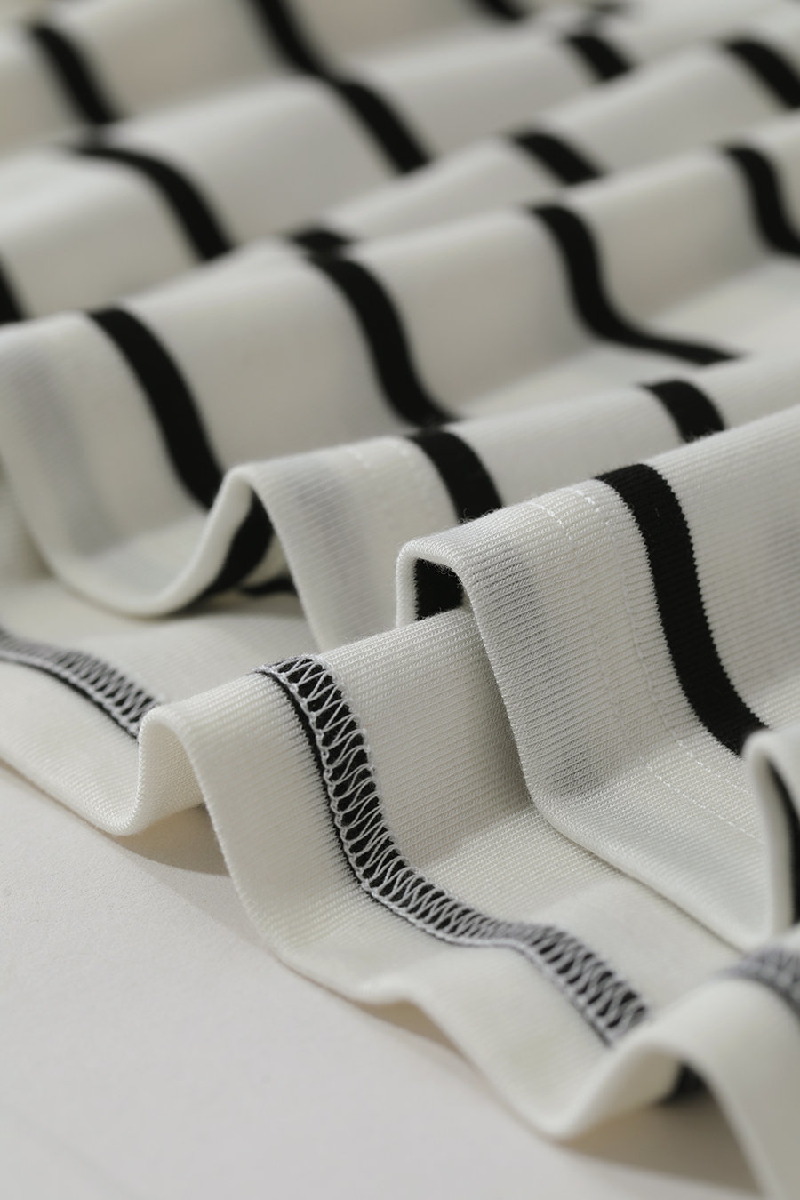 Embroidered Striped Long Sleeve T-shirt