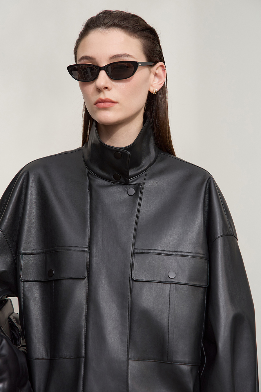 Moto Lapel Leather Jacket