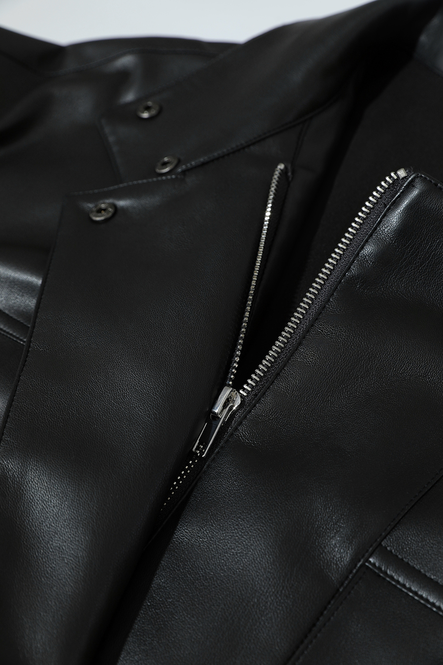 Moto Lapel Leather Jacket