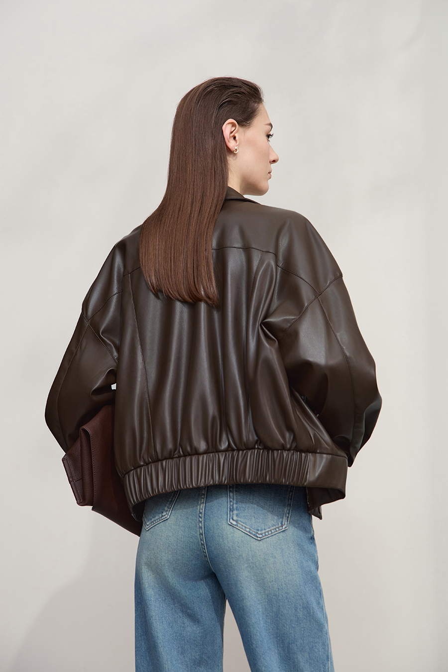 Moto Lapel Leather Jacket