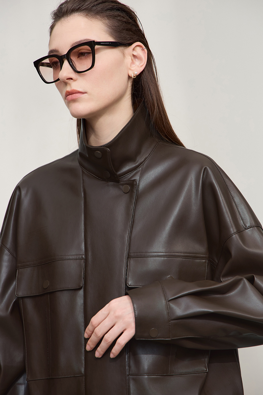 Moto Lapel Leather Jacket