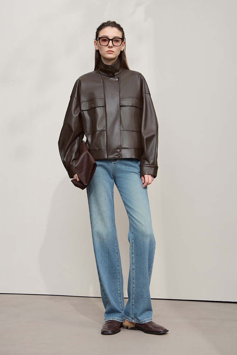 Moto Lapel Leather Jacket