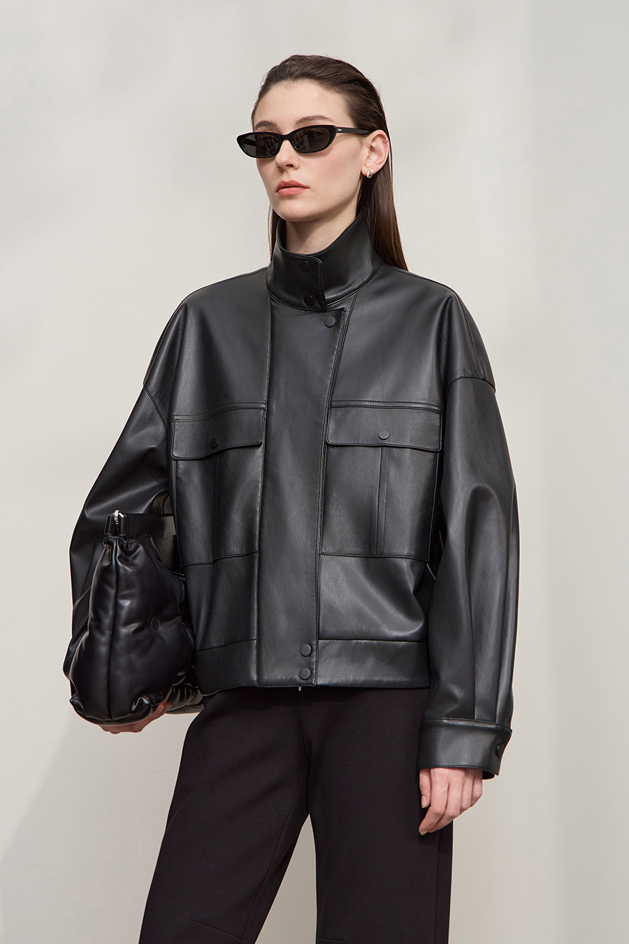 Moto Lapel Leather Jacket