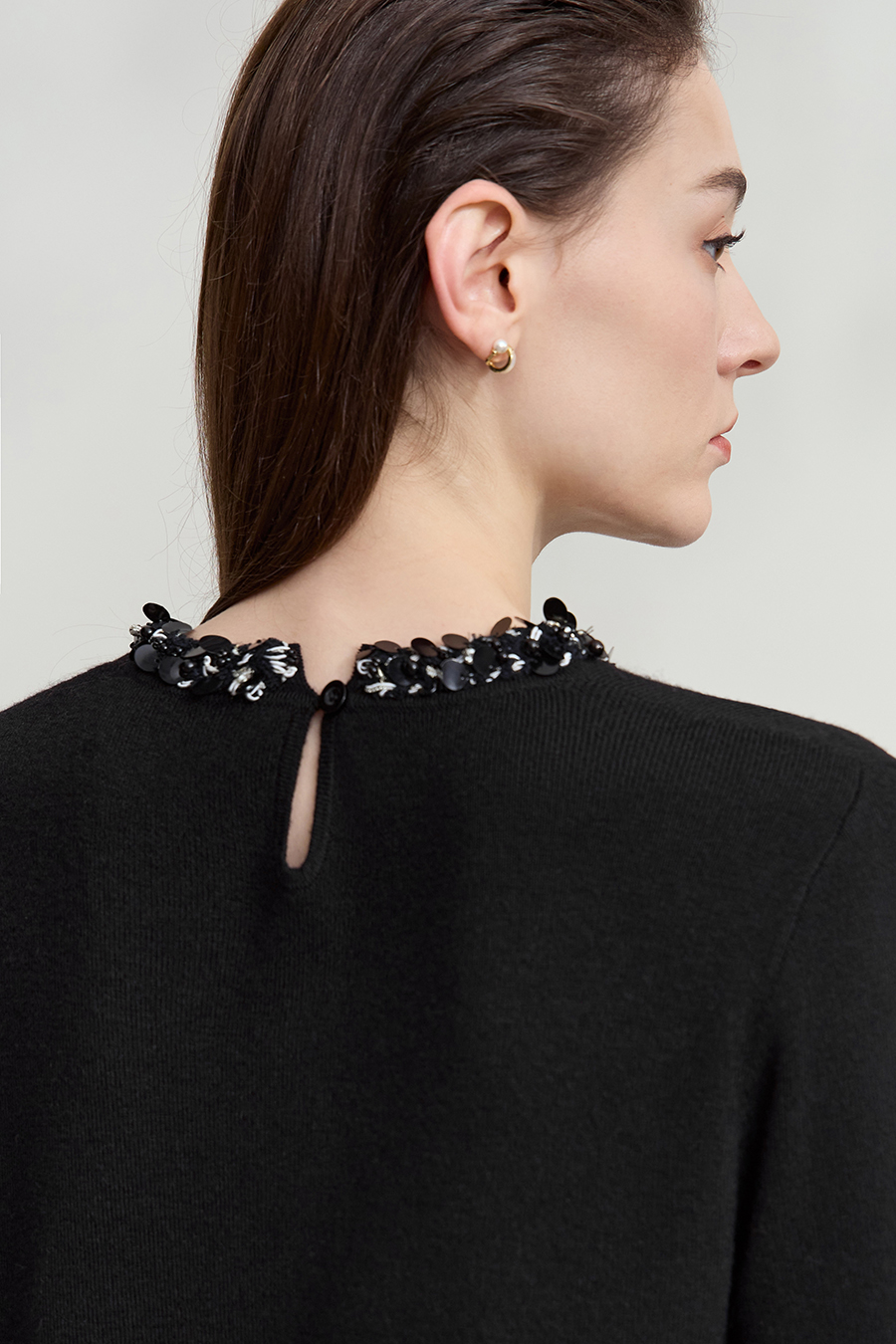 Tweed Ribbon Midi Dress