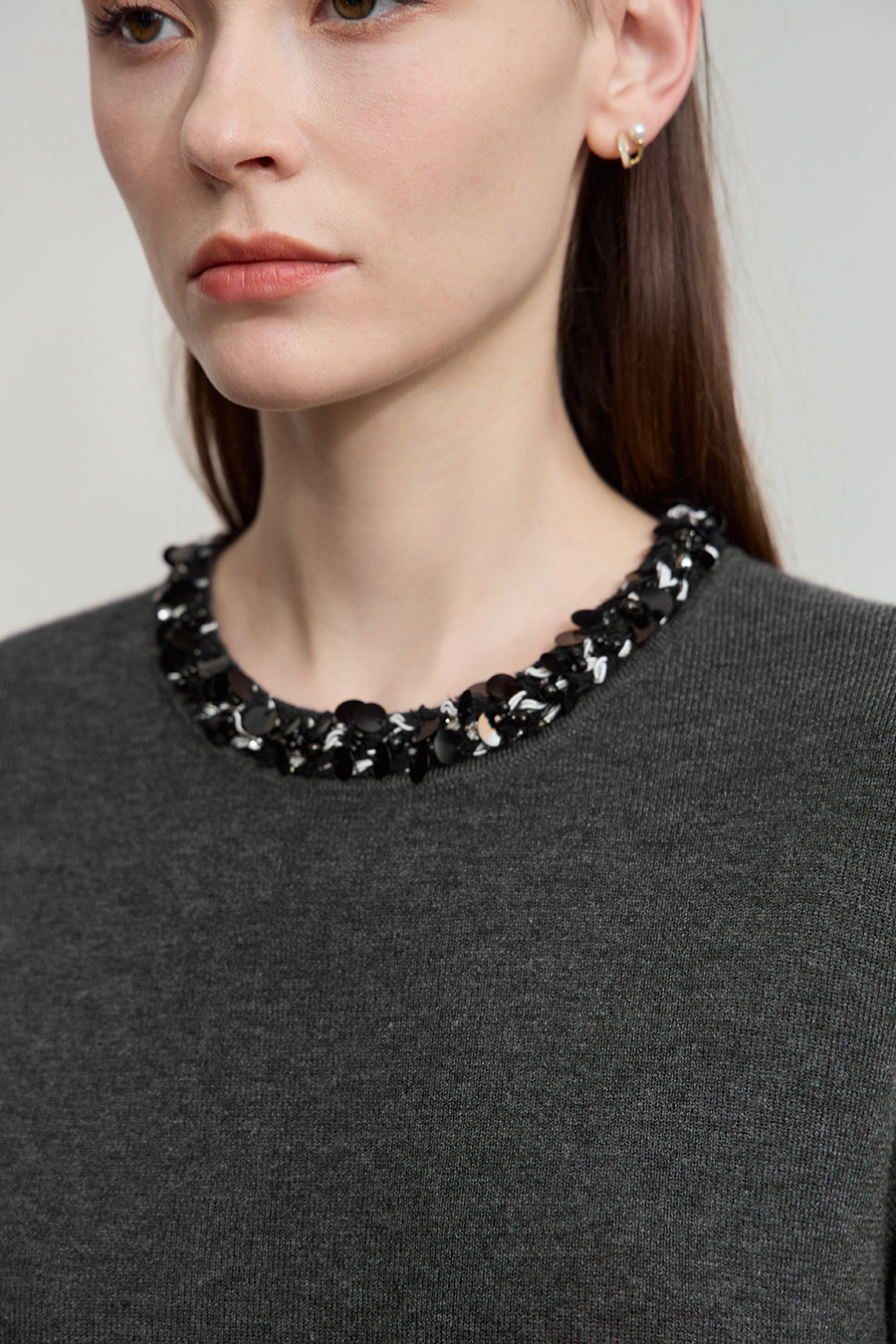 Tweed Ribbon Midi Dress