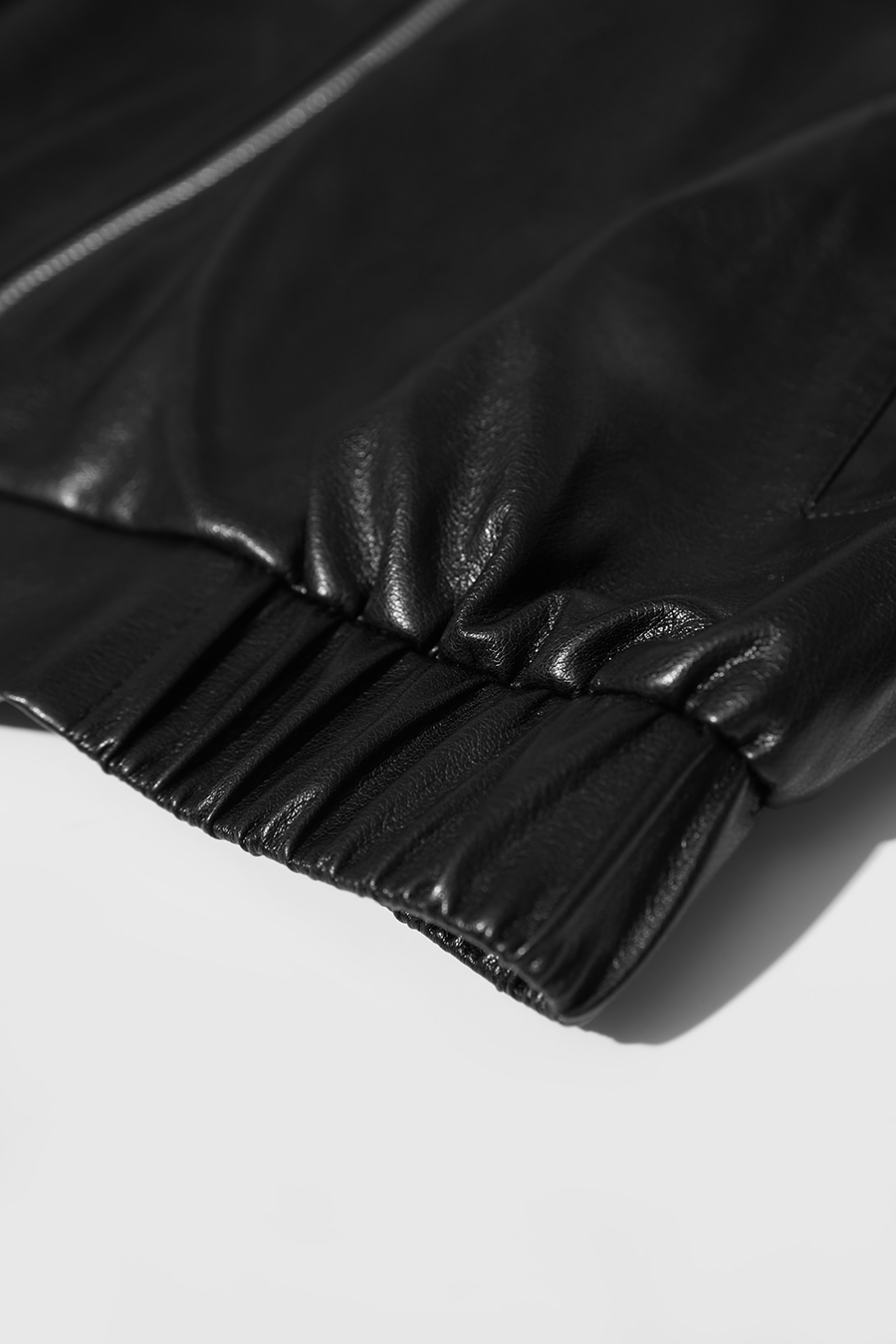 Lapel Zipper Drop Shoulder Leather Jacket|AMII-AMII.com