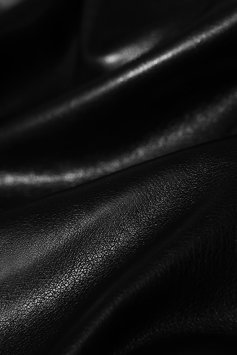 Lapel Zipper Drop Shoulder Leather Jacket|AMII-AMII.com