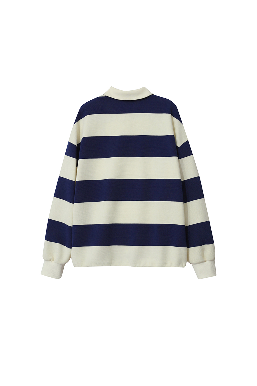Letter Embroidered Striped Sweatshirt