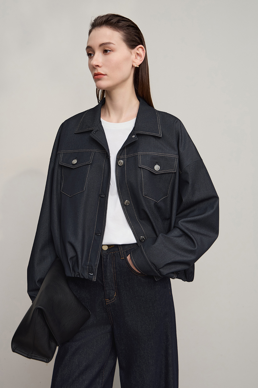 Lapel Drop Shoulder Jacket|AMII-AMII.com