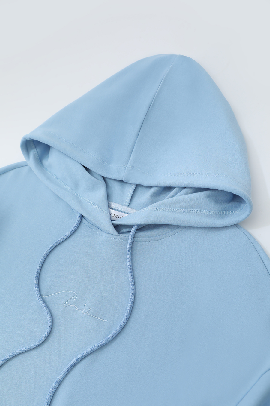 Hooded Letter Embroidered Cotton Hoodie|AMII-AMII.com