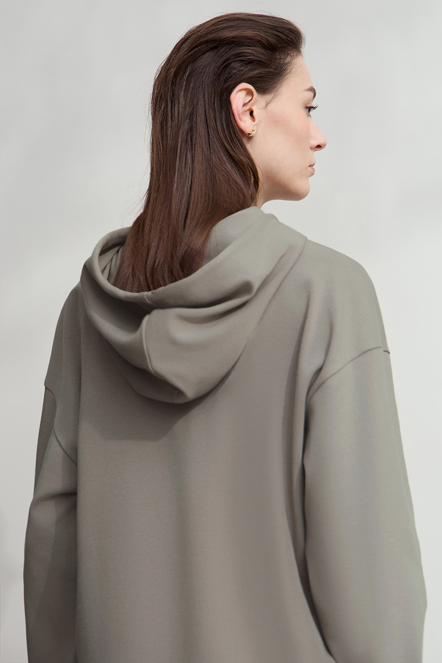 Hooded Letter Embroidered Cotton Hoodie|AMII-AMII.com