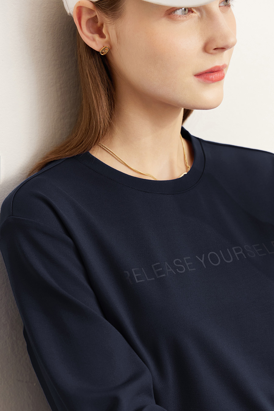 Letter Printed Cotton Hoodie|AMII-AMII.com