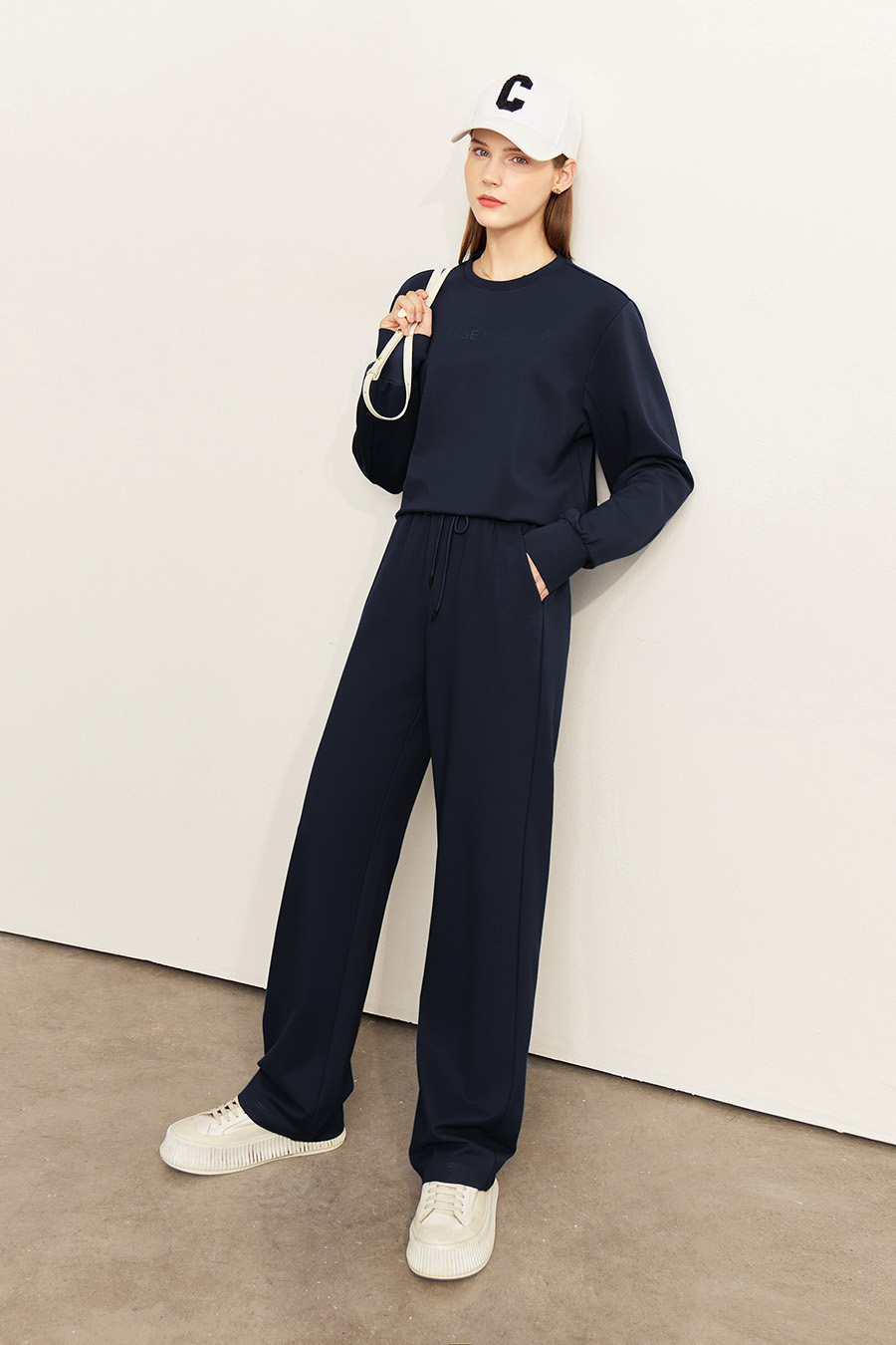 Letter Printed Cotton Hoodie|AMII-AMII.com