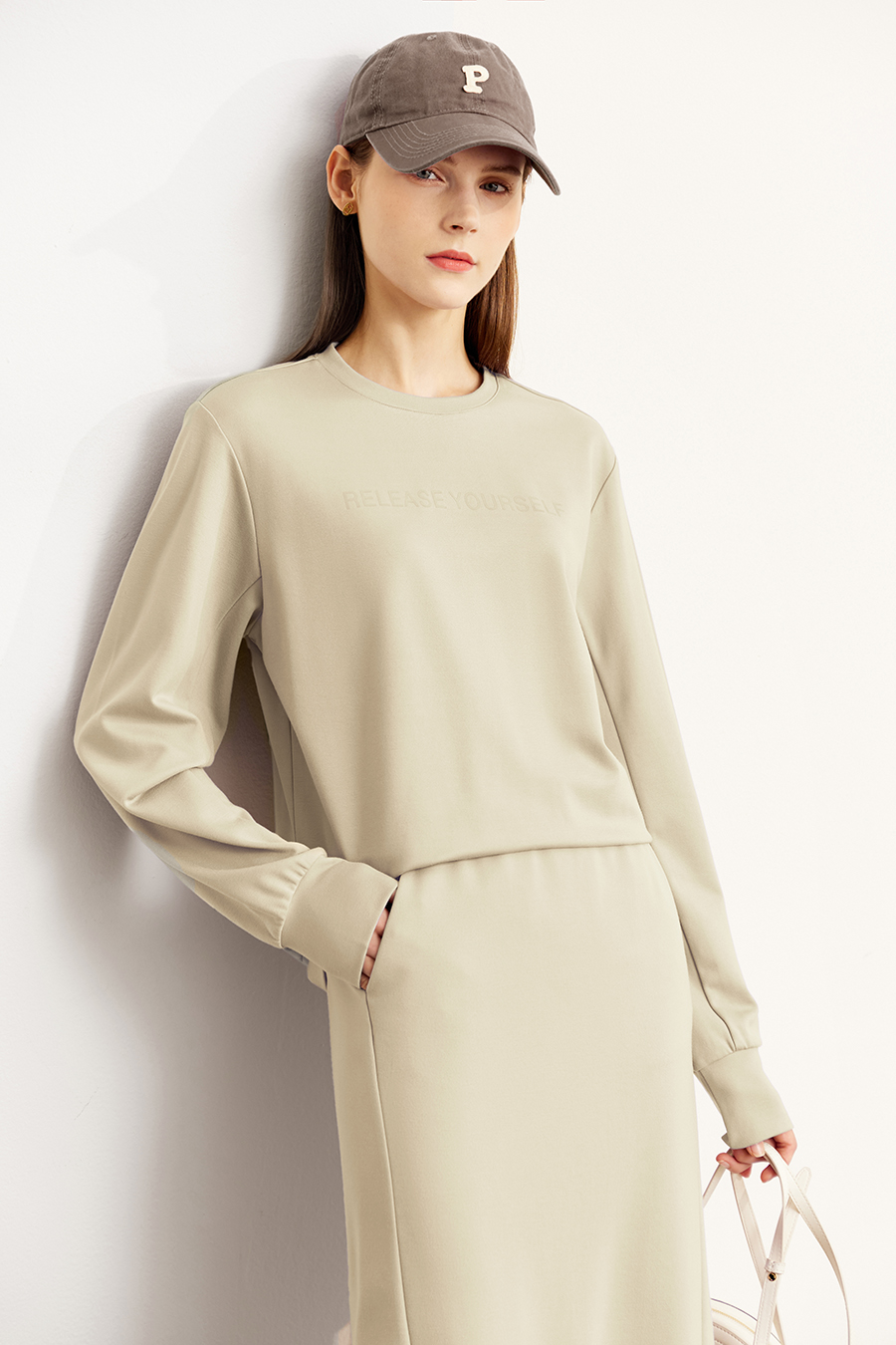 Letter Printed Cotton Hoodie|AMII-AMII.com