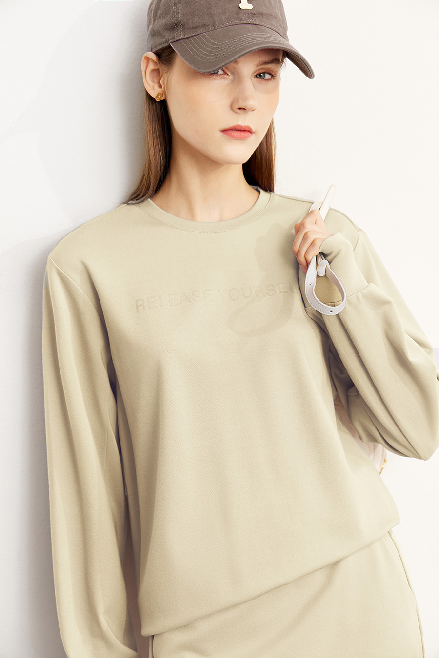 Letter Printed Cotton Hoodie|AMII-AMII.com