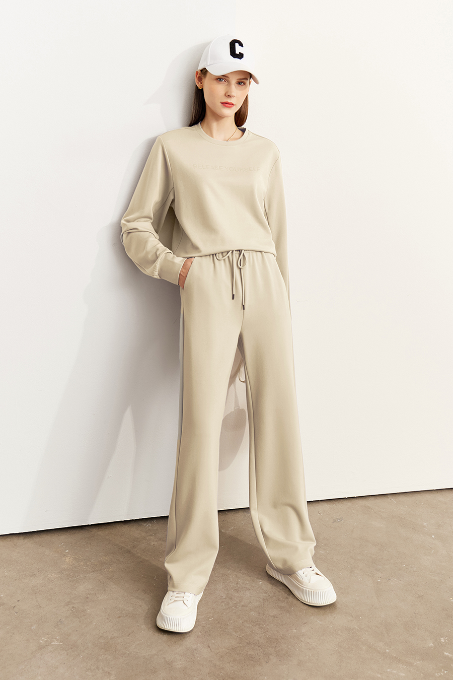 Letter Printed Cotton Hoodie|AMII-AMII.com