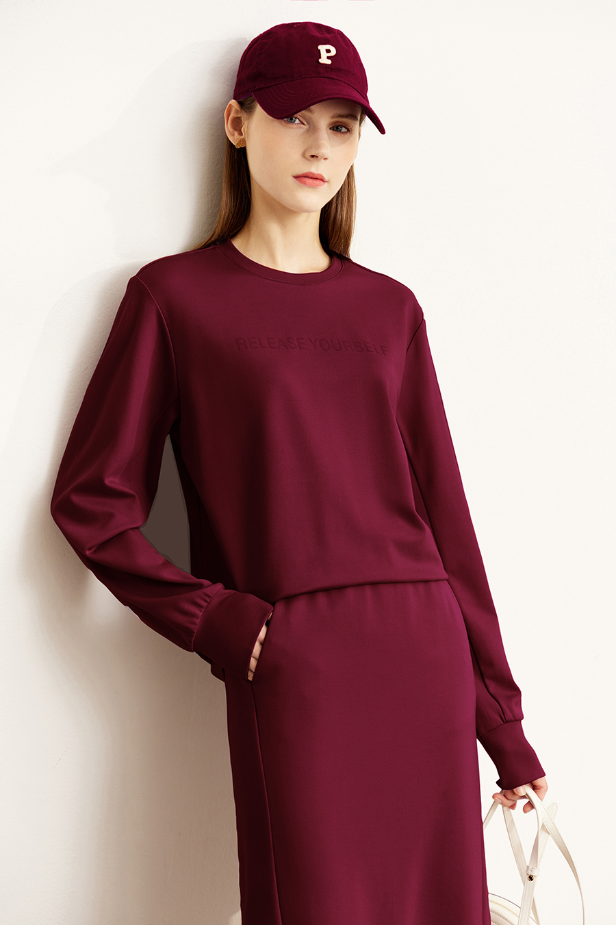 Letter Printed Cotton Hoodie|AMII-AMII.com