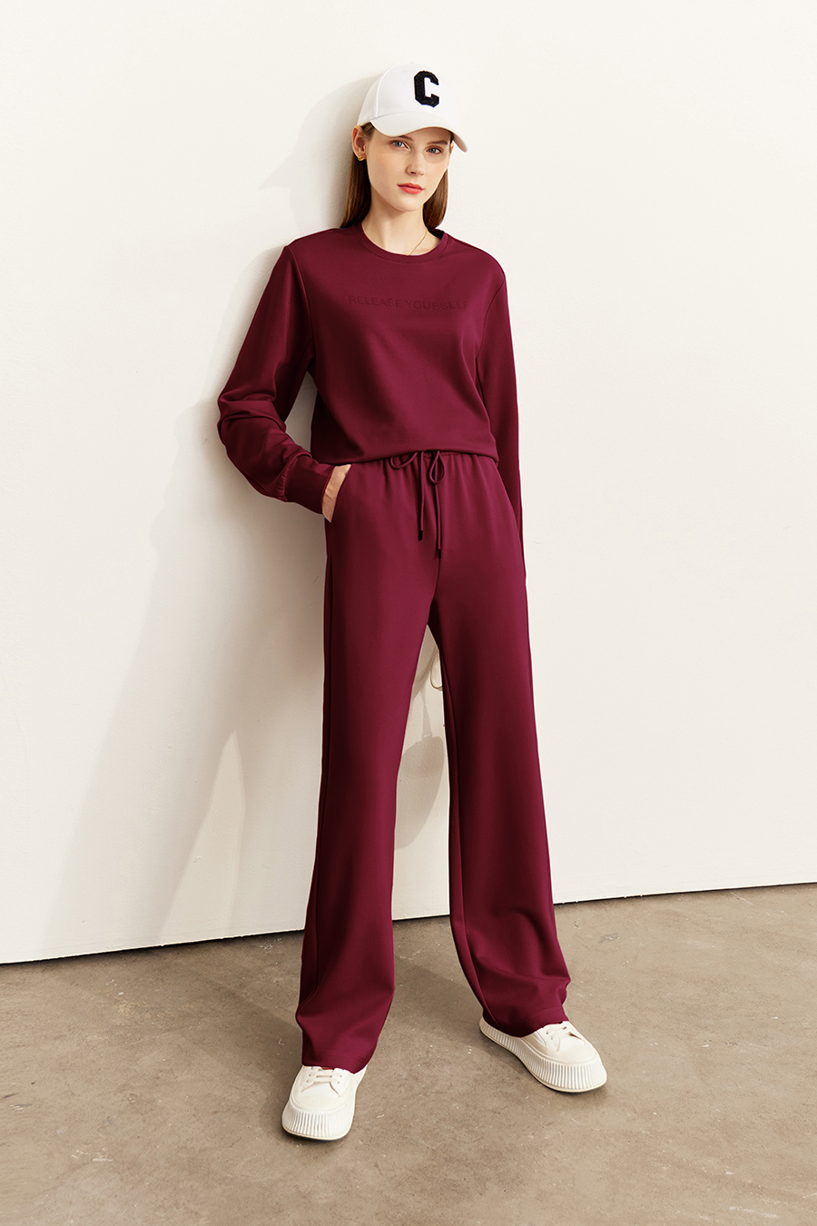 Letter Printed Cotton Hoodie|AMII-AMII.com