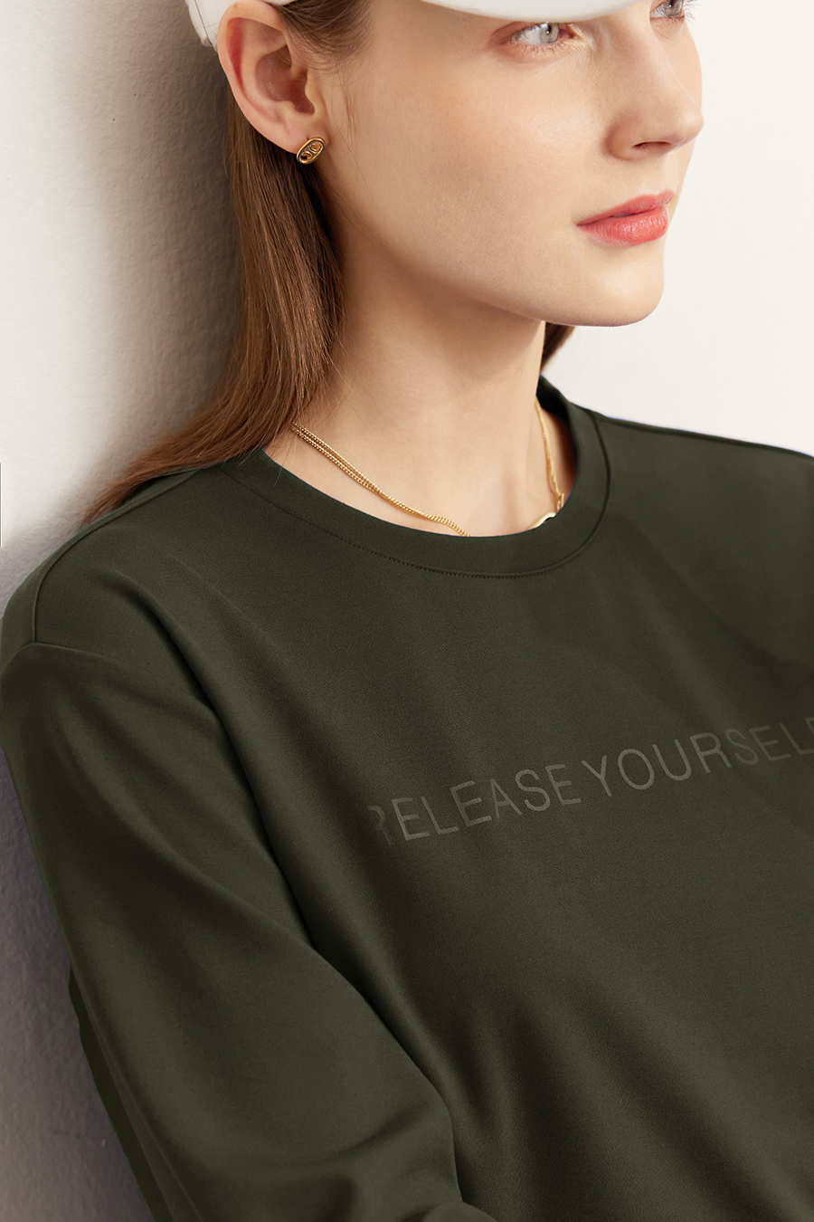 Letter Printed Cotton Hoodie|AMII-AMII.com