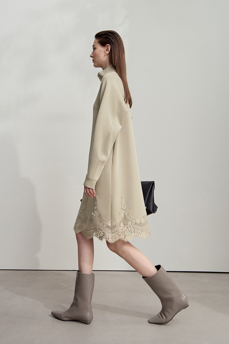 High Neck Air Layer Dress|AMII-AMII.com