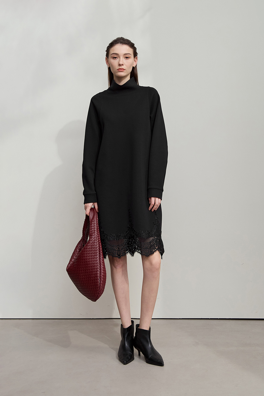 High Neck Air Layer Dress|AMII-AMII.com